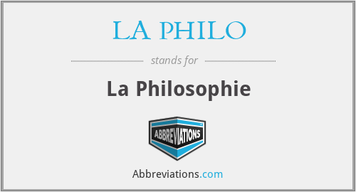 What does LA PHILO stand for?